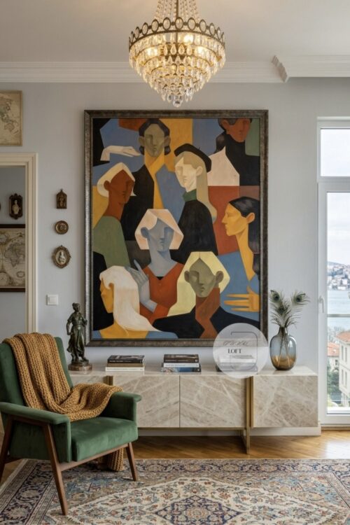Yağlı Tablo Dokulu İnsan Tablo