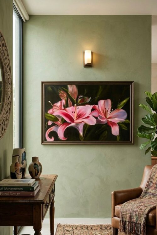 Çiçek Modern Dekoratif Yağlı Tablo