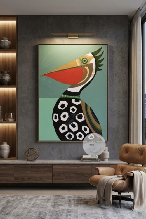 Yağlı Boya Dokulu Modern İllüstratif Sanat Tablo