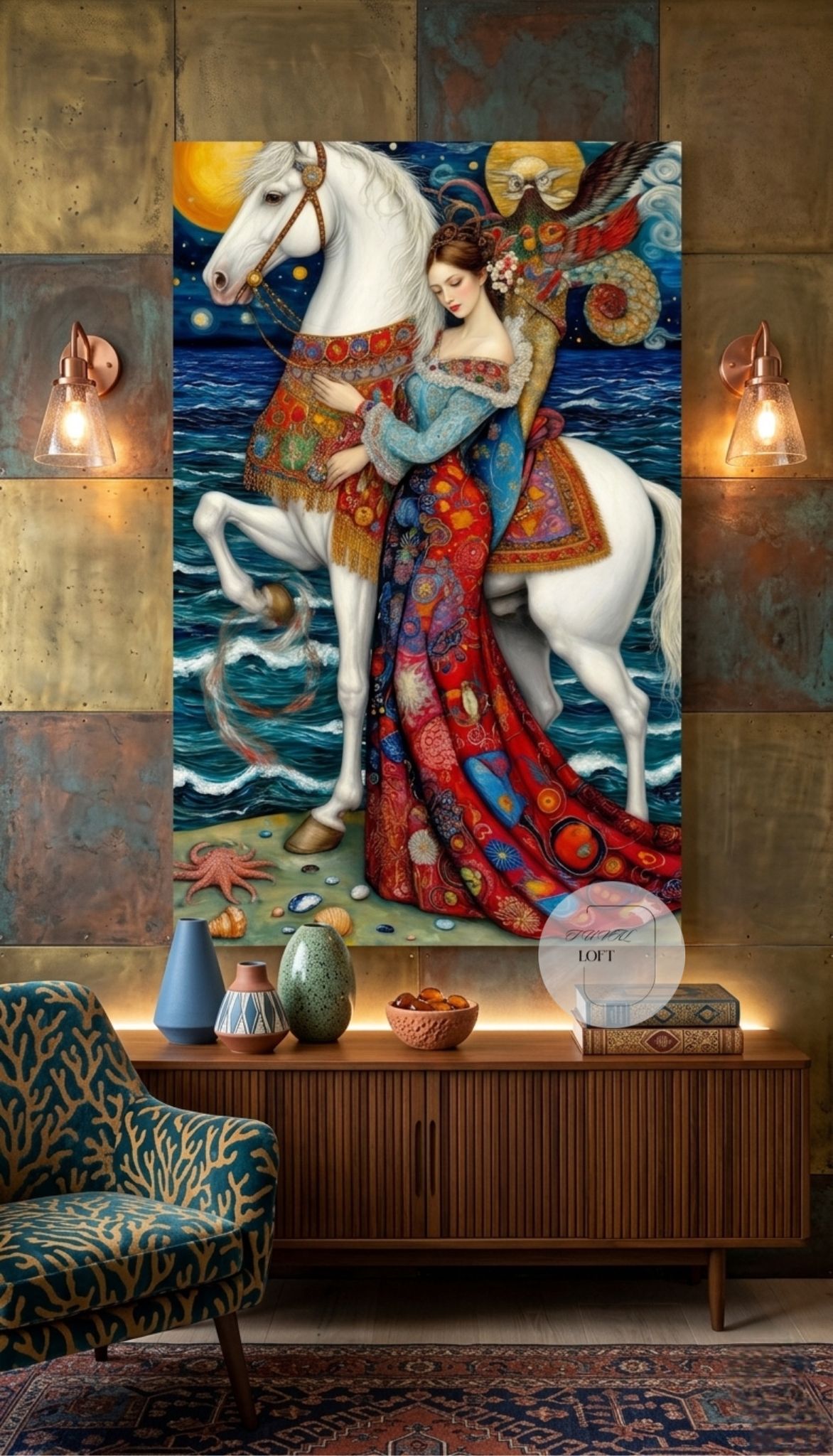 Yağlı Boya Dokulu Sürrealizm Tablo