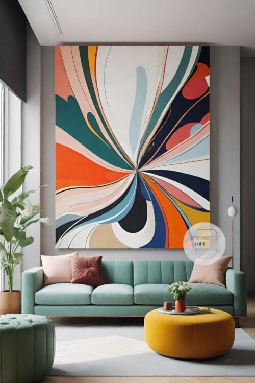 Yağlı Boya Dokulu Modern Soyut Tablo